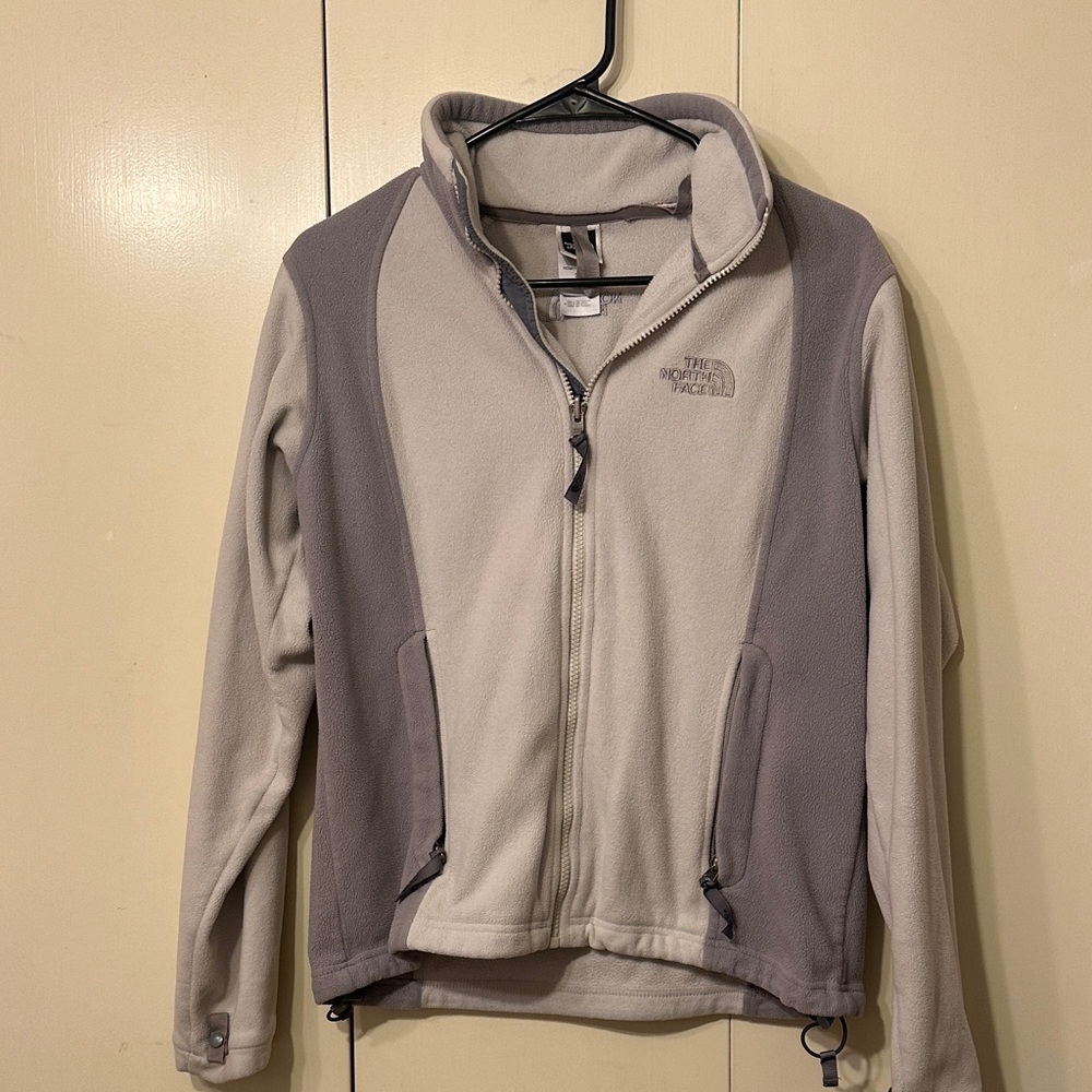 The North Face Gray and Cream Fleece Jacket